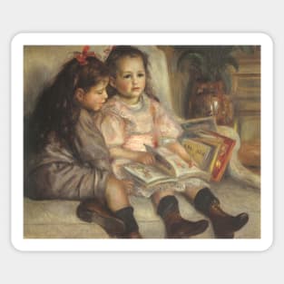 Portrait of Caillebotte Children by Pierre Renoir Sticker